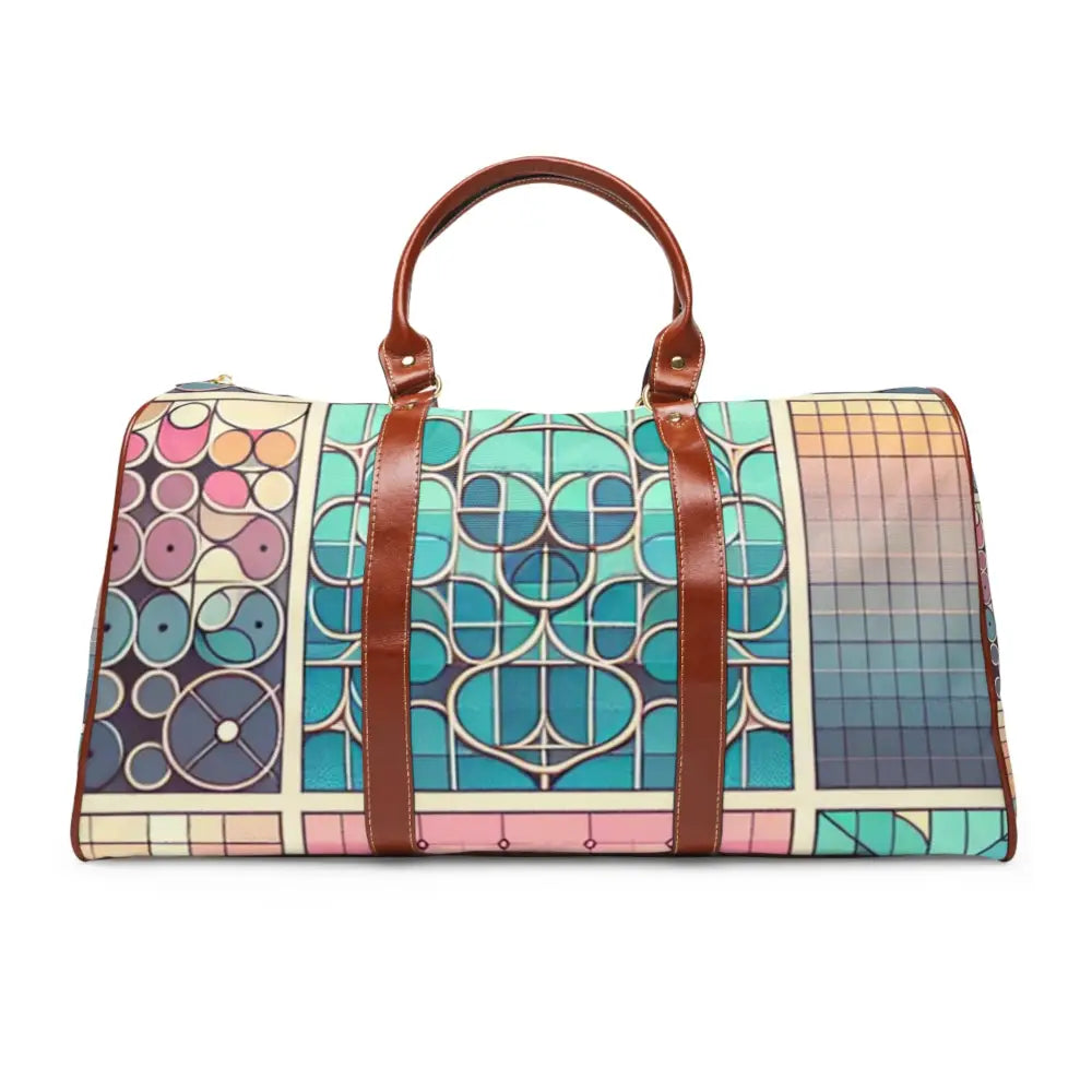 Geometric Area Travel Bag with Patterned Design 20’’ x 12’’