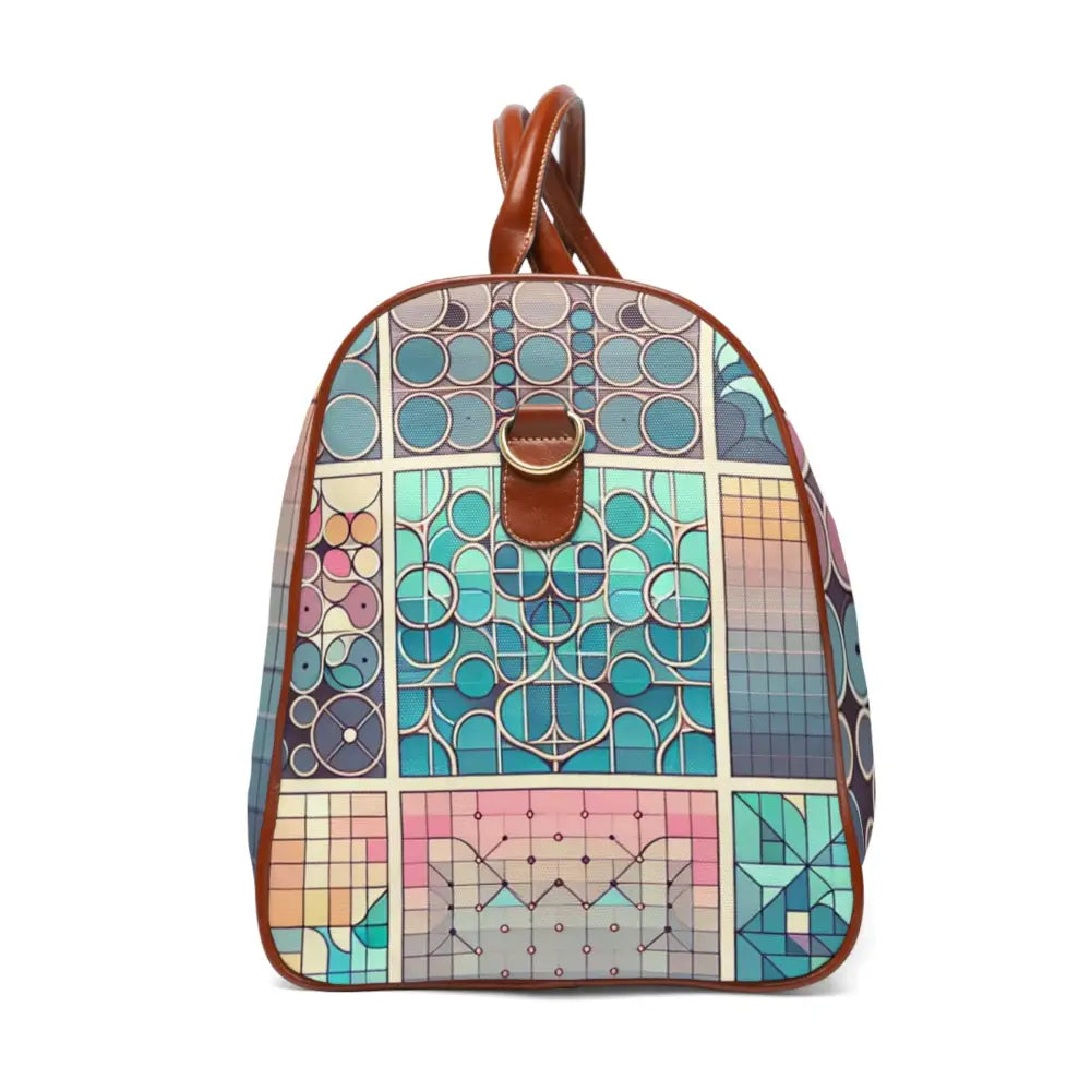 Geometric Area Travel Bag with Patterned Design 20’’ x 12’’