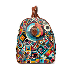 Geometric Area Travel Bag with Vibrant Pattern Design 20’’