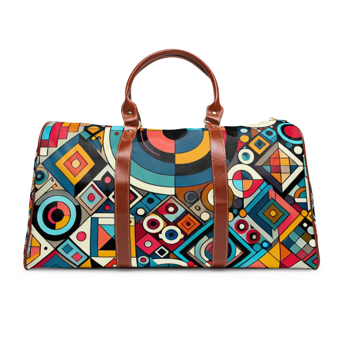 Geometric Area Travel Bag with Vibrant Pattern Design 20’’