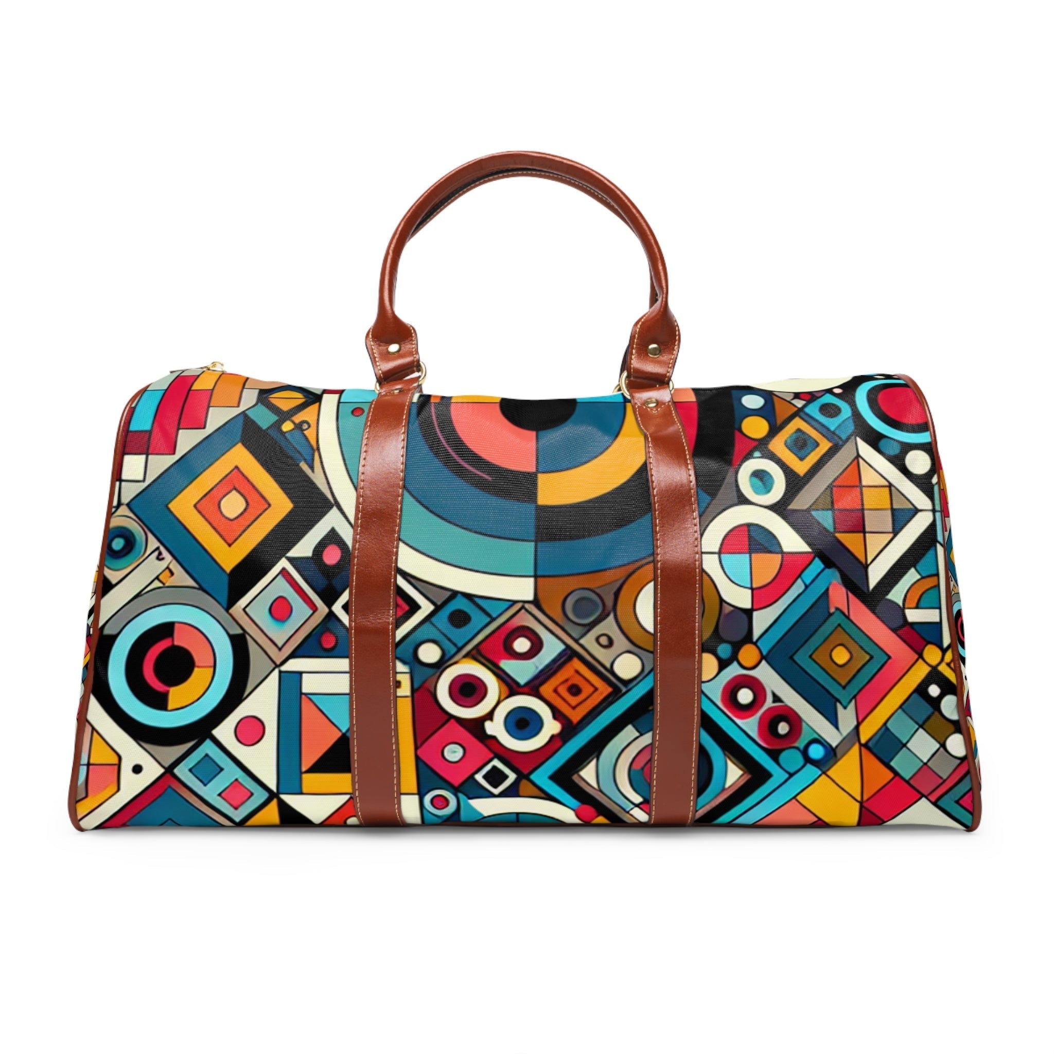 Geometric Area Travel Bag with Vibrant Pattern Design 20’’