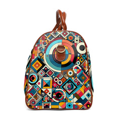 Geometric Area Travel Bag with Vibrant Pattern Design 20’’