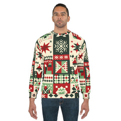 Geometric Christmas Sweatshirt Festive Wonderland