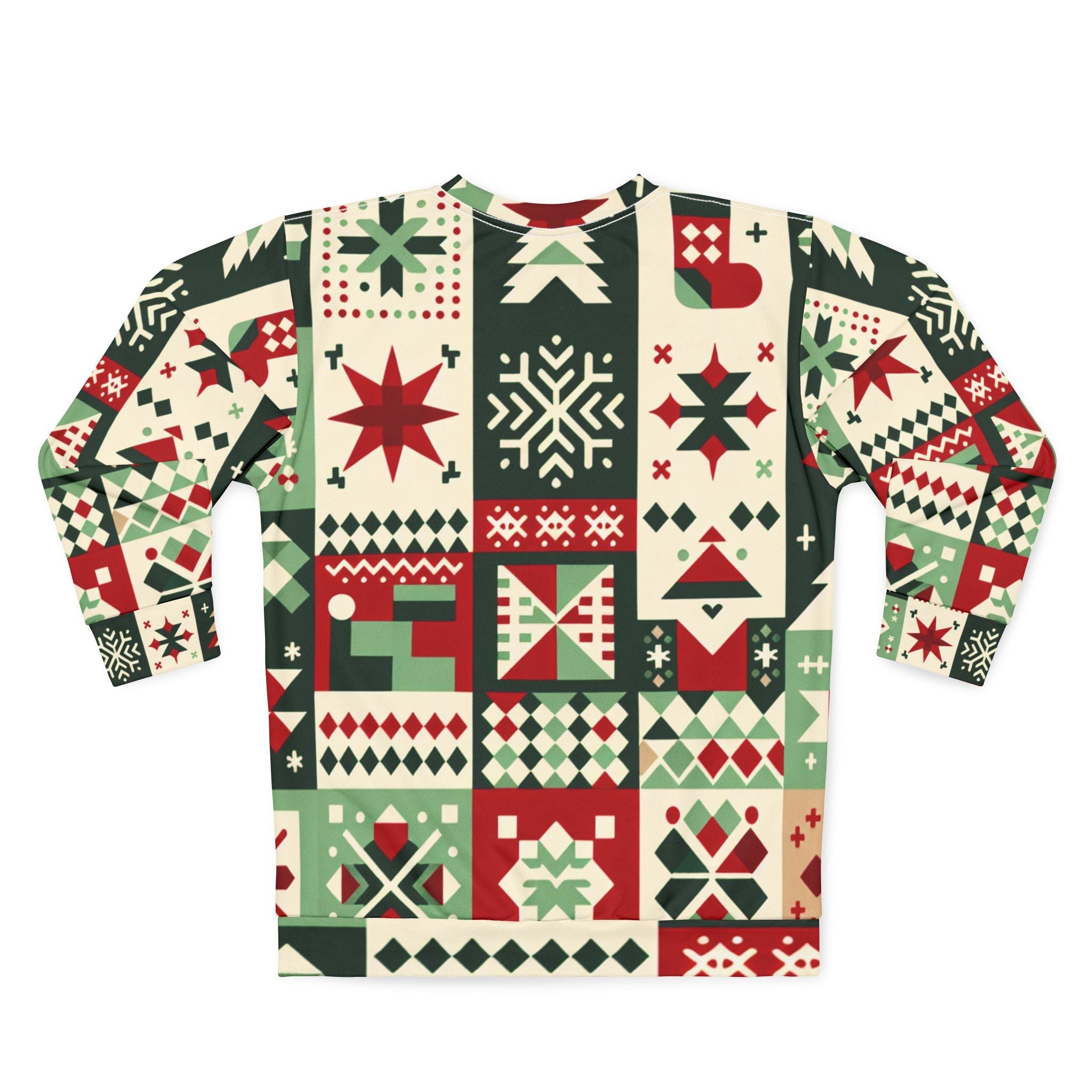 Geometric Christmas Sweatshirt Festive Wonderland