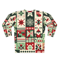Geometric Christmas Sweatshirt Festive Wonderland