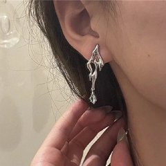 Geometric Irregular Zircon Earrings