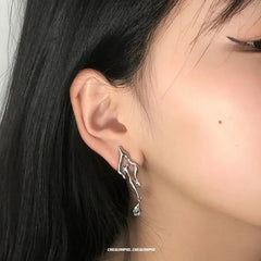 Geometric Irregular Zircon Earrings