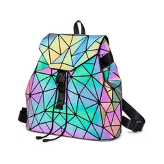 Geometric Luminous Fashion Backpack for Women