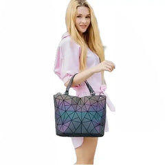 Geometric Luminous Purse And Handbag