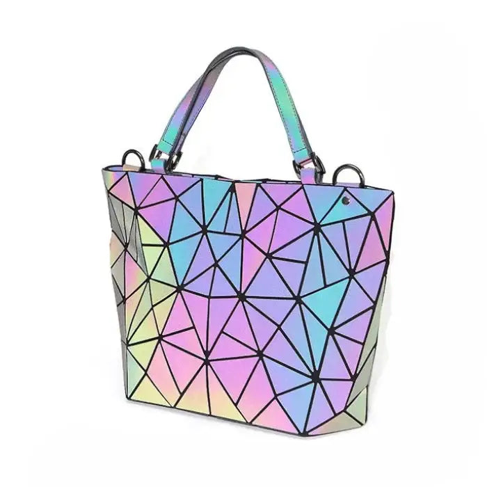 Geometric Luminous Purse And Handbag