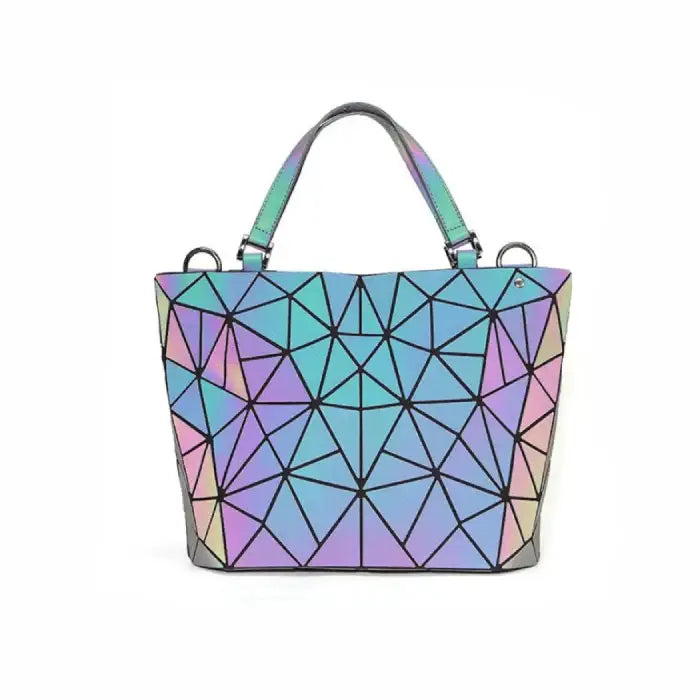 Geometric Luminous Purse And Handbag