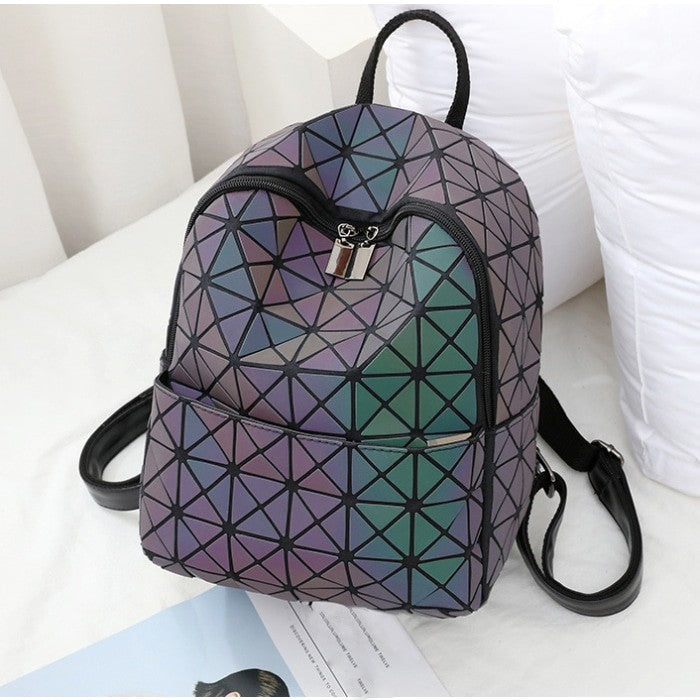 Geometric Luminous Rhomboid Backpack