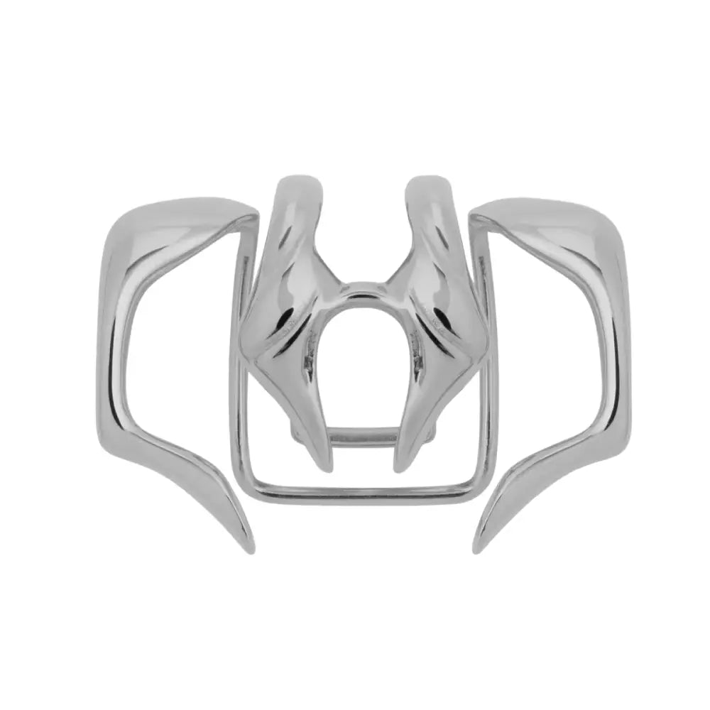 Geometric Metal Faux Piercing Lip - Silver - Ring