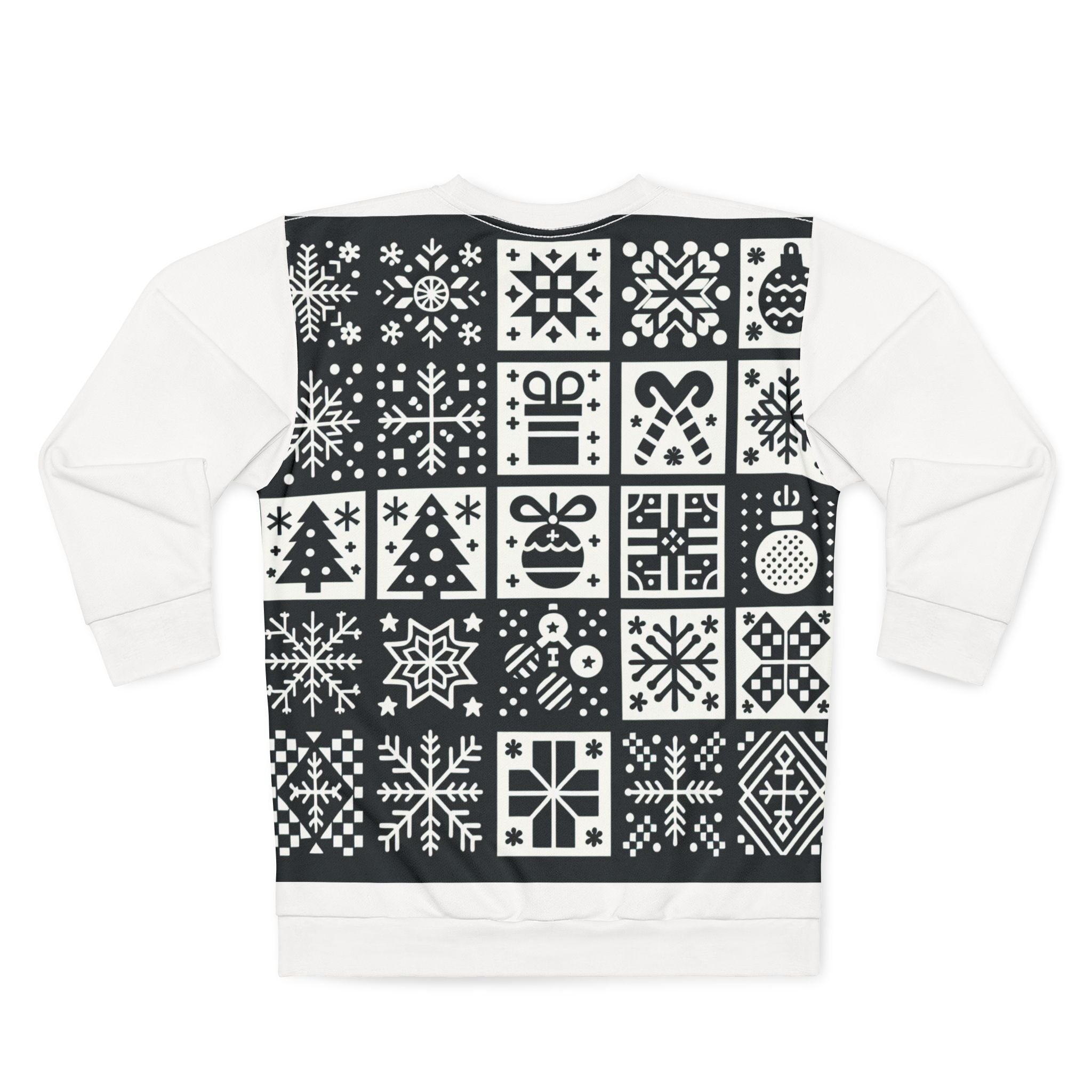 Geometric Patchwork Christmas Sweatshirt Aesthetic Clothing