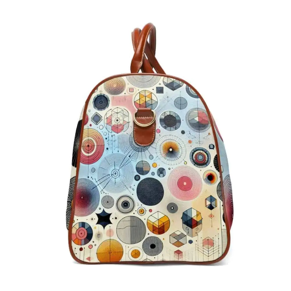 Geometric Pattern Area Travel Bag 20’’ x 12’’ / Brown