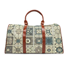 Geometric Pattern Area Travel Bag 20’’ x 12’’ / Brown