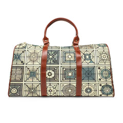 Geometric Pattern Area Travel Bag 20’’ x 12’’ / Brown