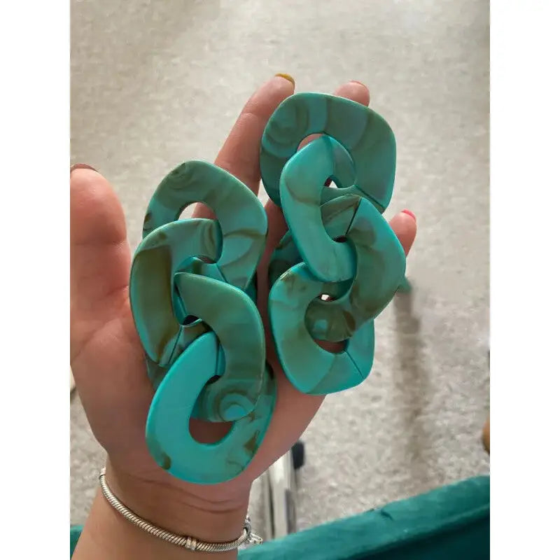 Geometric Solid Color Dangle Earrings for Women Tourquis