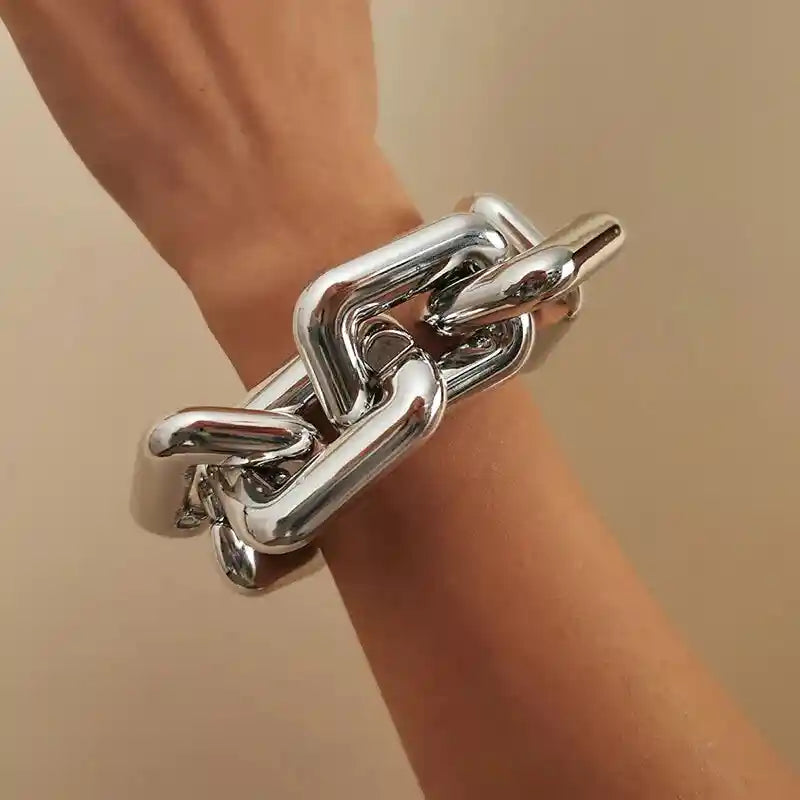 Geometric Square Twisted Chain Bracelet
