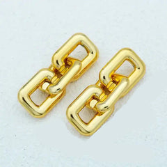 Geometric Square Twisted Chain Bracelet Gold Links