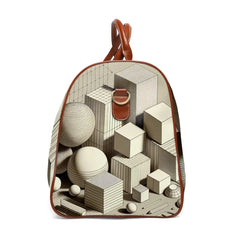 Geometric Style Area Travel Bag 20’’ x 12’’ / Brown