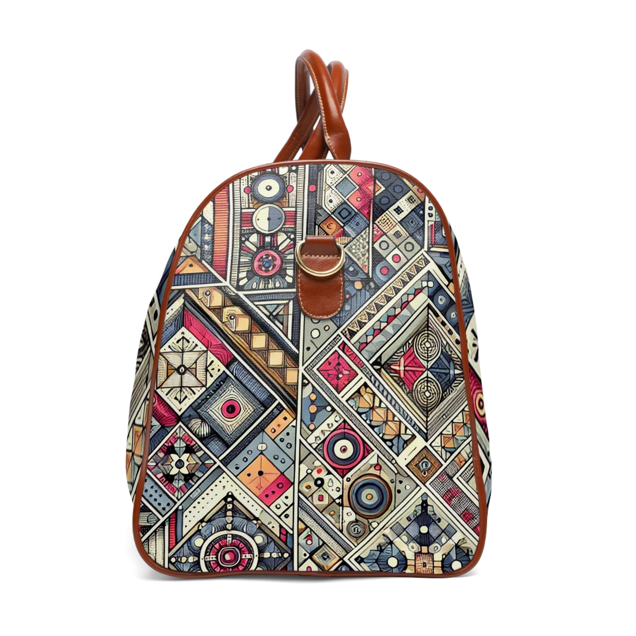 Geometric Style Area Travel Bags 20’’ x 12’’ / Brown