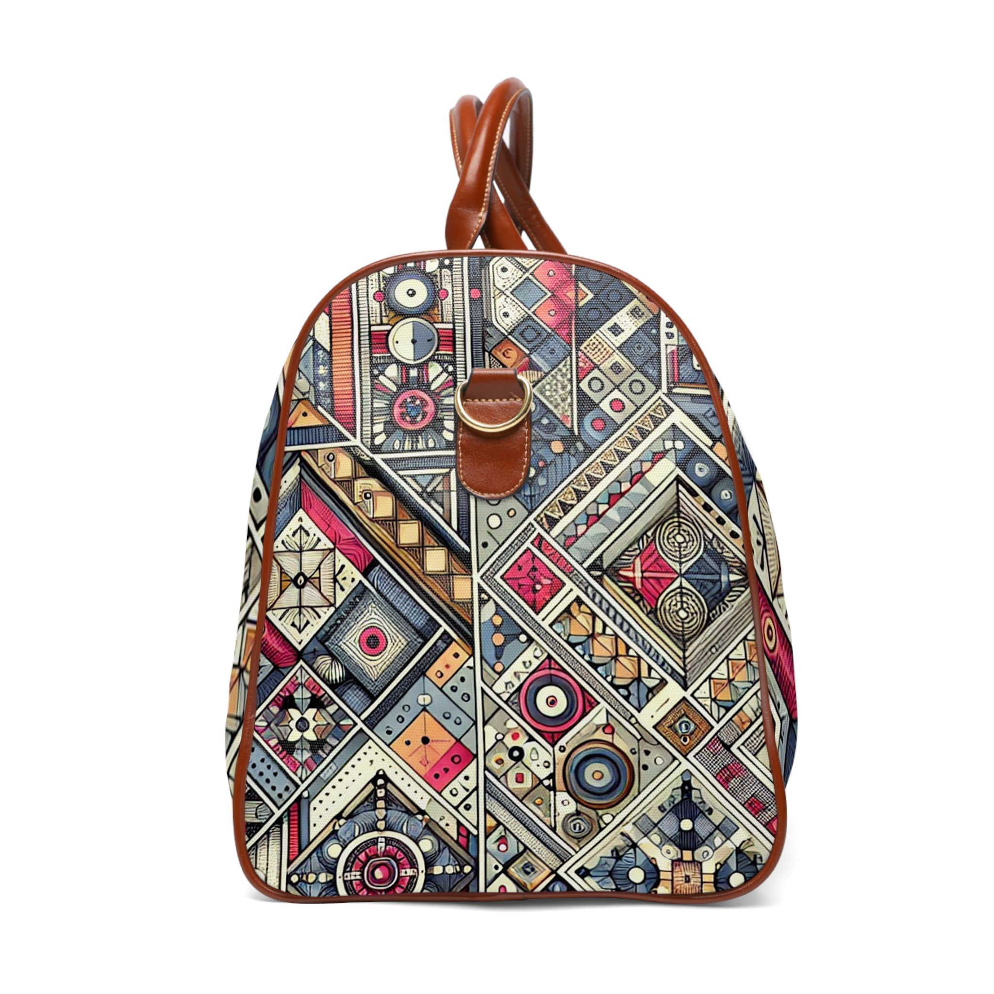Geometric Style Area Travel Bags 20’’ x 12’’ / Brown