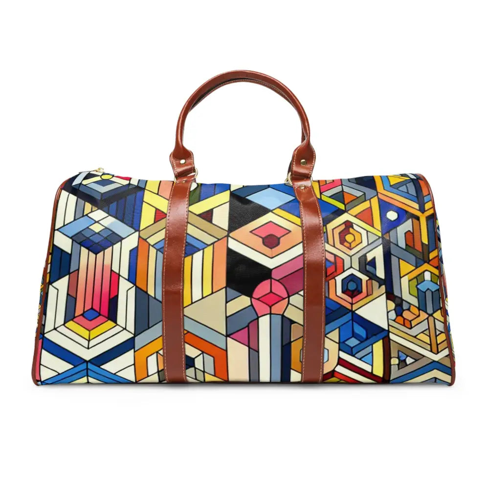 Geometric Travel Bag with Abstract Mosaic Pattern 20’’ x