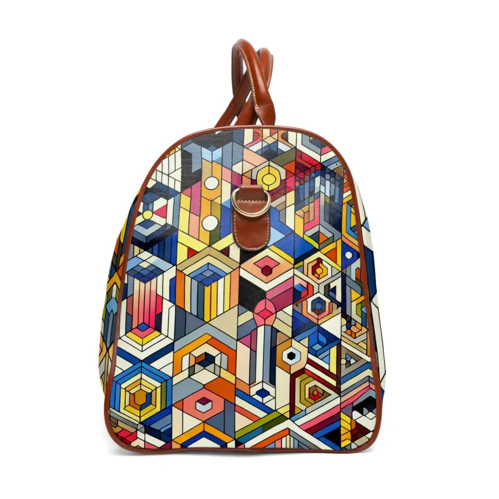 Geometric Travel Bag with Abstract Mosaic Pattern 20’’ x