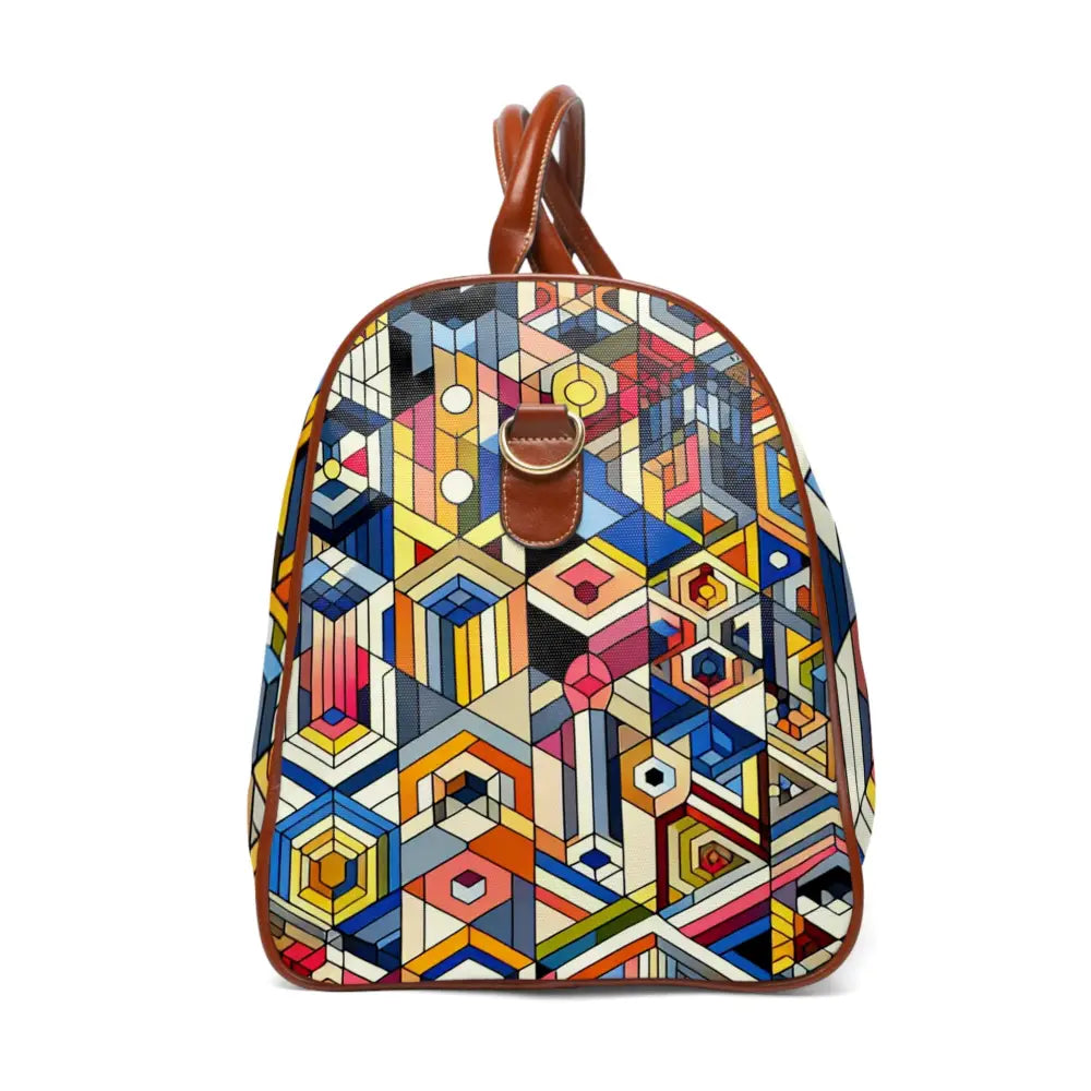 Geometric Travel Bag with Abstract Mosaic Pattern 20’’ x