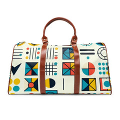 Geometric Travel Bag with Colorful Shapes Design 20’’ x