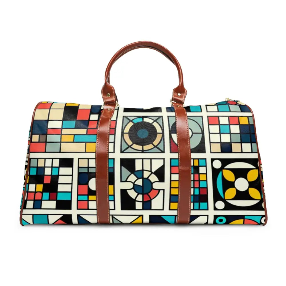 Geometric Travel Bag with Vibrant Area Design 20’’ x 12’’