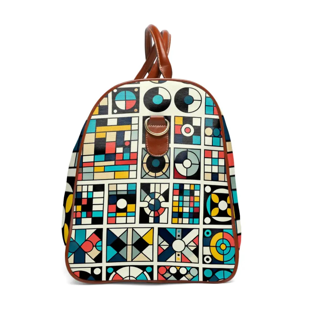 Geometric Travel Bag with Vibrant Area Design 20’’ x 12’’