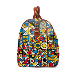 Geometric Travel Bag with Vibrant Pattern Design 20’’ x