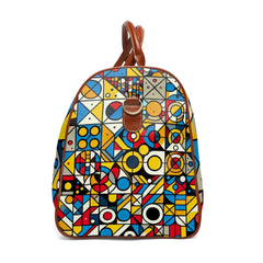 Geometric Travel Bag with Vibrant Pattern Design 20’’ x