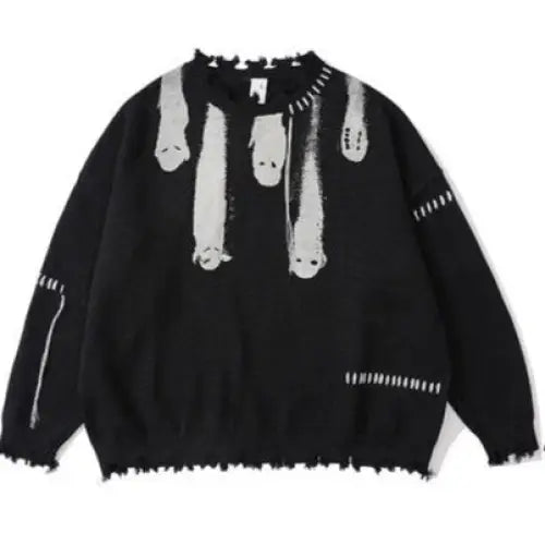 Ghost Gothic Knitted Sweaters - Black / S - Sweater