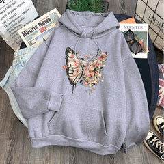 Giant Floral Butterfly Hoodie