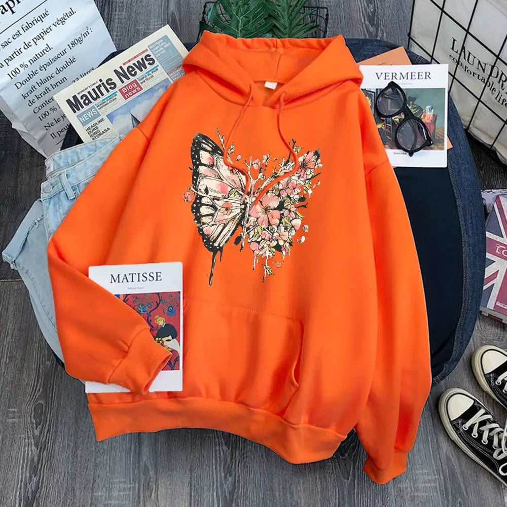 Giant Floral Butterfly Hoodie