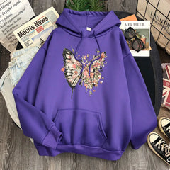 Giant Floral Butterfly Hoodie