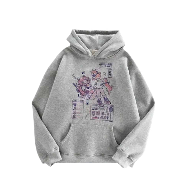 Girl Kawaii Dog Hoodie