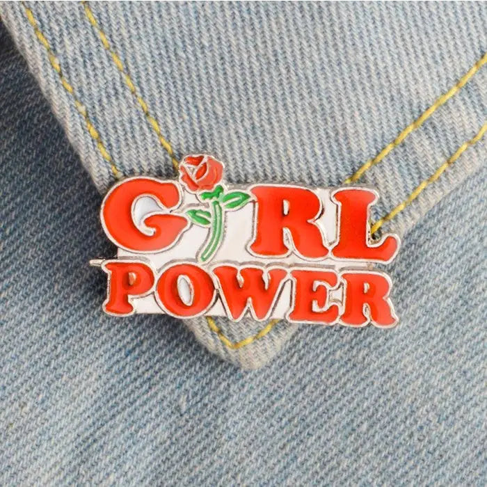 GIRL power Feminism Pin Brooch