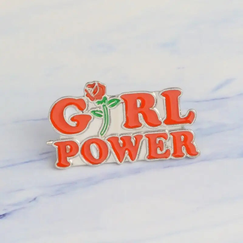 GIRL power Feminism Pin Brooch