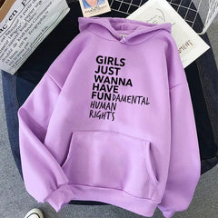 Girls Just Wanna Have Hoodie - Purple / M