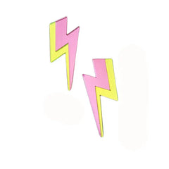 Glitter Lightning Acrylic Stud Earrings