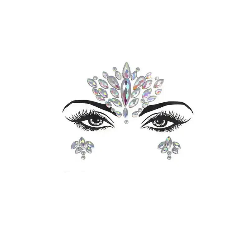 Glow in the Dark Rhinestone For Face Sticker