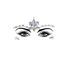 Glow in the Dark Rhinestone For Face Sticker