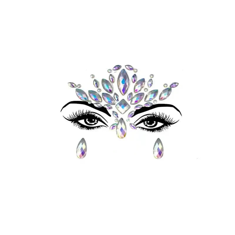 Glow in the Dark Rhinestone For Face Sticker