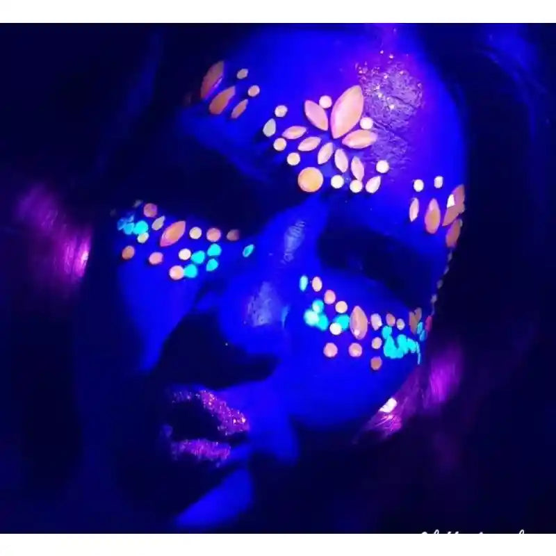 Glow in the Dark Rhinestone For Face Sticker