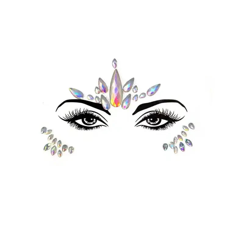 Glow in the Dark Rhinestone For Face Sticker