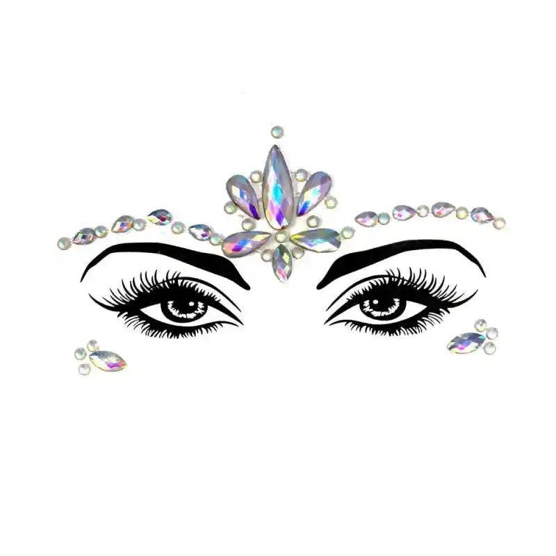 Glow in the Dark Rhinestone For Face Sticker